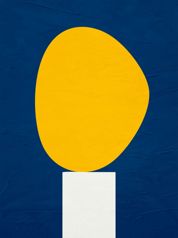 ARTE CONTEMPORANEA COLORIDA AZUL AMARELO CINZA - ABSTRATO GEOMETRICO - 686A2
