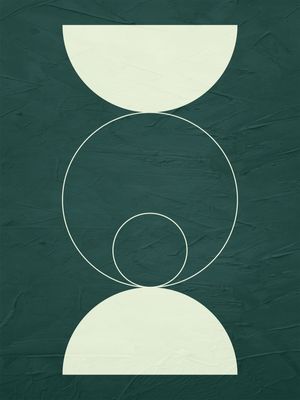 ARTE CONTEMPORANEA COLORIDA VERDE NATUREZA - ABSTRATO GEOMETRICO - 694C