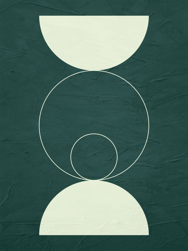 ARTE CONTEMPORANEA COLORIDA VERDE NATUREZA - ABSTRATO GEOMETRICO - 694C
