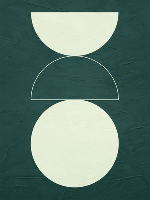 ARTE CONTEMPORANEA COLORIDA VERDE NATUREZA - ABSTRATO GEOMETRICO - 694D
