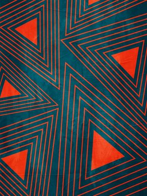 ARTE CONTEMPORANEA COLORIDA LARANJA VERDE - ABSTRATO GEOMETRICO - 701C