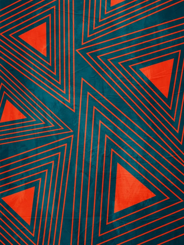 ARTE CONTEMPORANEA COLORIDA LARANJA VERDE - ABSTRATO GEOMETRICO - 701C