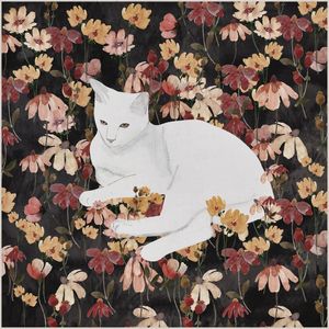 CAT IN A FIELD OF FLOWERS 5