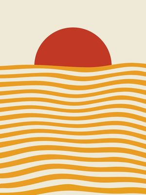 ARTE CONTEMPORANEA COLORIDA LARANJA AMARELO - GEOMETRICO BAUHAUS - 17A