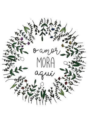 O AMOR MORA AQUI LETTERING