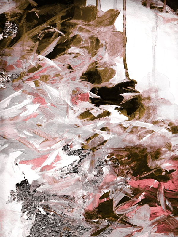 FLUX AND FLUTTER 6 BOEMIO ROSA MARROM BRANCO - ABSTRATO NUVENS ORGANICO PINTURA