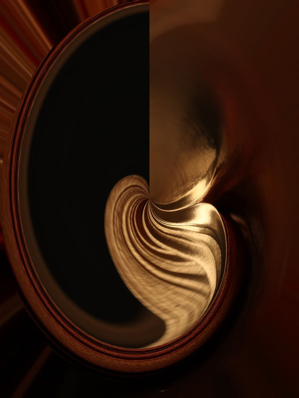 ARTE COM DETALHE DOURADO - ABSTRATO GOLD - 05A