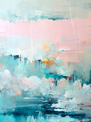 ARTE ABSTRATA - CEU ROSA