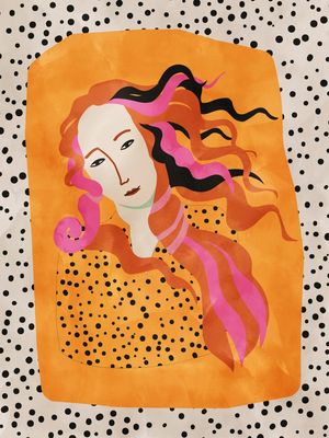 PORTRAIT WITH YELLOW POLKA DOT BY TAS