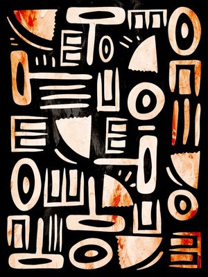 ARTE COLORIDA AFRICA ETNICO - ABSTRACT ETHNIC MOOD - 01A