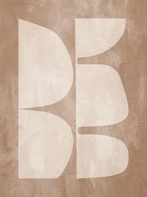ARTE CONTEMPORANEA COLORIDA MARROM BEGE - ABSTRATO ORGÂNICO - 305A3