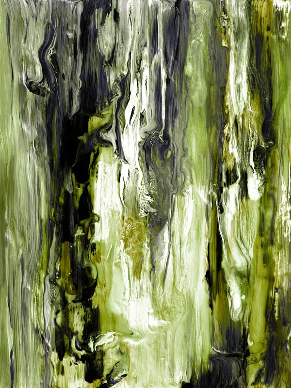 DOWNFALL 5 VERDE PRETO - ORGANICO ABSTRATO COLORIDO PINTURA
