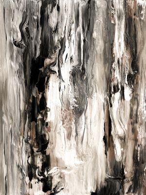DOWNFALL 10 SEPIA NEUTRO - ORGANICO ABSTRATO PINTURA