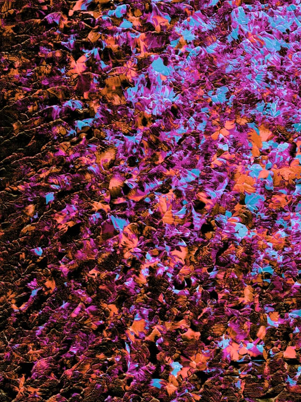 DAPPLED WAKE 3 ROXO CRIMSON LARANJA - ABSTRATO ORGANICO COLORIDO ONDAS PINTURA