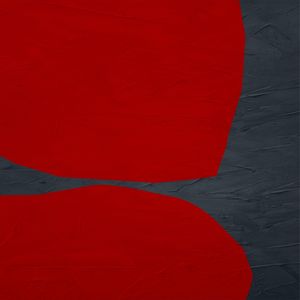 ARTE CONTEMPORANEA COLORIDA QUADRADO VERMELHO PRETO - ABSTRATO ORGÂNICO-224A2-Q