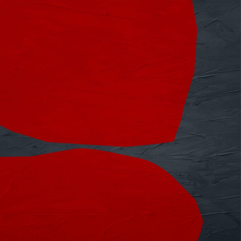 ARTE CONTEMPORANEA COLORIDA QUADRADO VERMELHO PRETO - ABSTRATO ORGÂNICO-224A2-Q