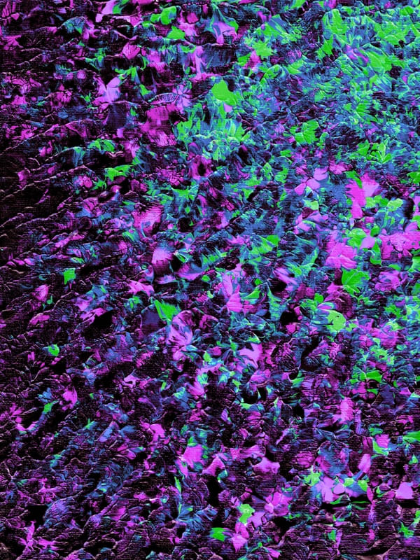 DAPPLED WAKE 4 TOLET ROXO MENTA VERDE - ABSTRATO ORGANICO COLORIDO ONDAS PINTURA