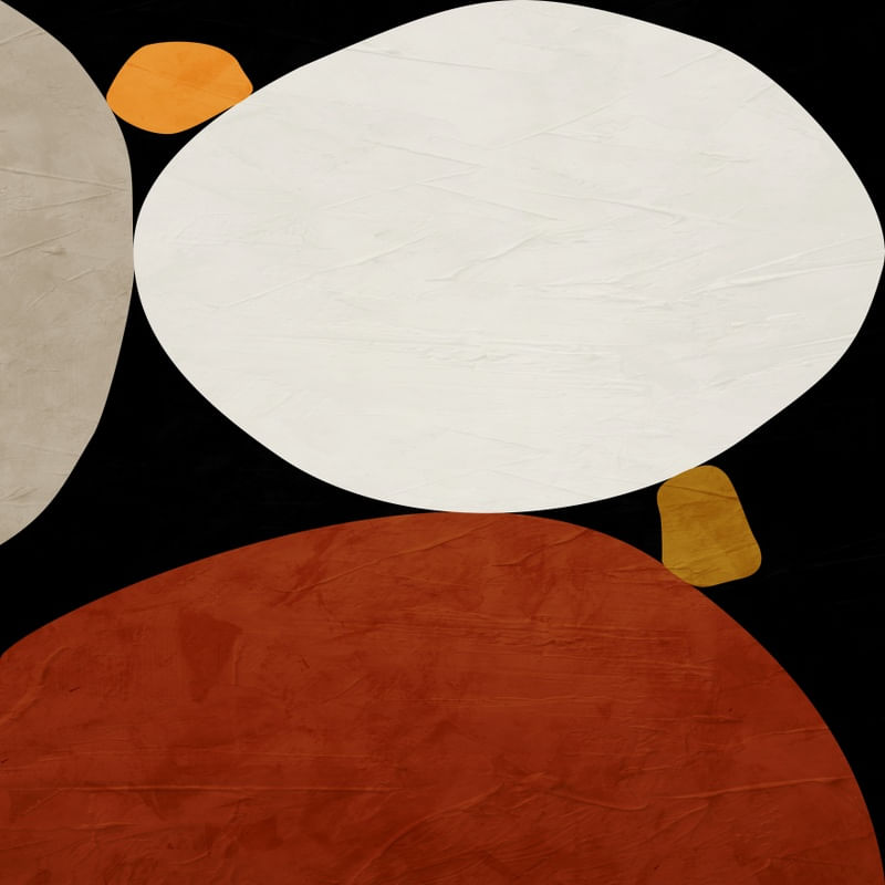 ARTE CONTEMPORANEA COLORIDA QUADRADO MARROM BEGE PRETO - ABSTRATO ORGÂNICO-229B-Q