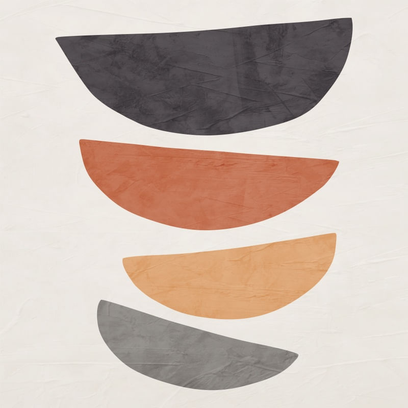 ARTE CONTEMPORANEA COLORIDA QUADRADO MARROM BEGE PRETO - ABSTRATO ORGÂNICO-196A-Q