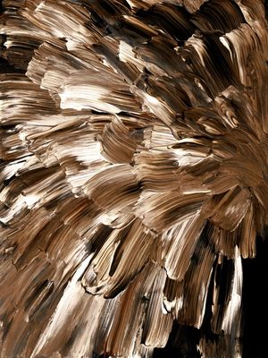 BOTANICAL BURST 4 MARROM FERRUGEM SEPIA - RUSTICO FLORAIS JARDIM ABSTRATO PINTURA