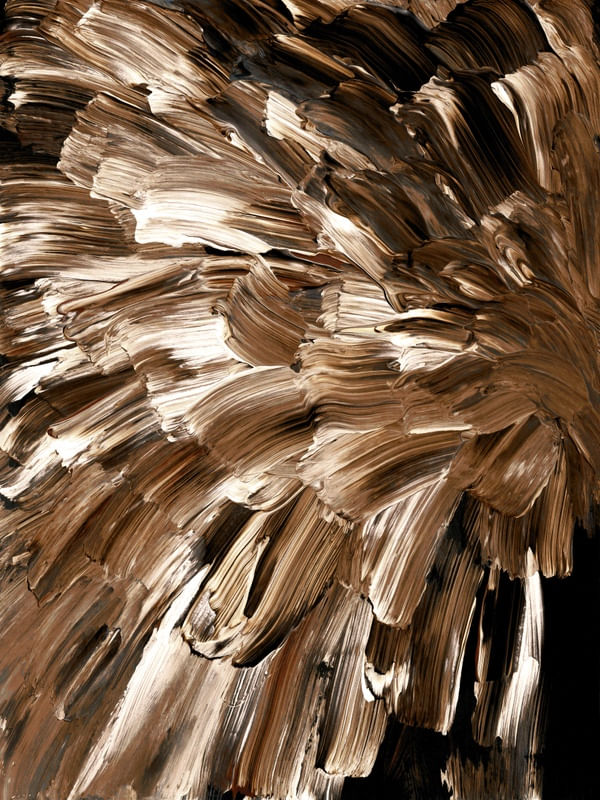 BOTANICAL BURST 4 MARROM FERRUGEM SEPIA - RUSTICO FLORAIS JARDIM ABSTRATO PINTURA