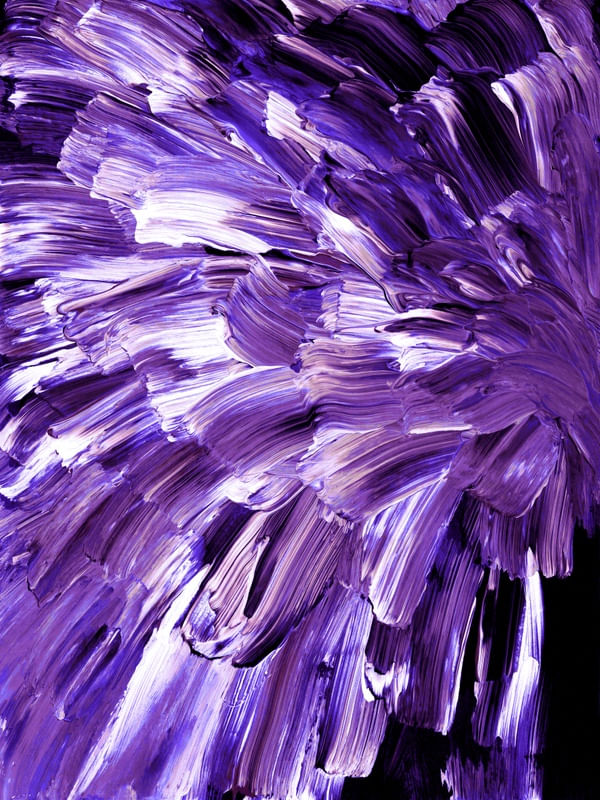 BOTANICAL BURST 5 TOLET AMETISTA ROXO - COLORIDO FLORAIS JARDIM ABSTRATO PINTURA