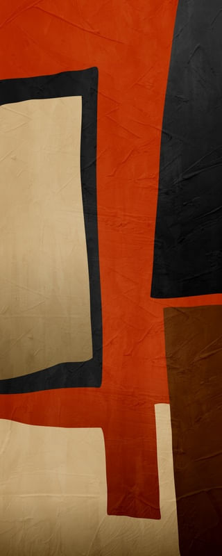 ARTE CONTEMPORANEA COLORIDA LARANJA BEGE PRETO - ABSTRATO GEOMETRICO - 405A - PV