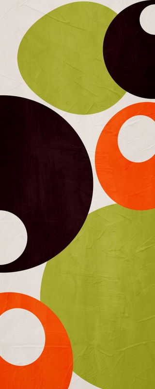 ARTE CONTEMPORANEA COLORIDA MARROM VERDE LARANJA - ABSTRATO GEOMETRICO - 471A2 - PV
