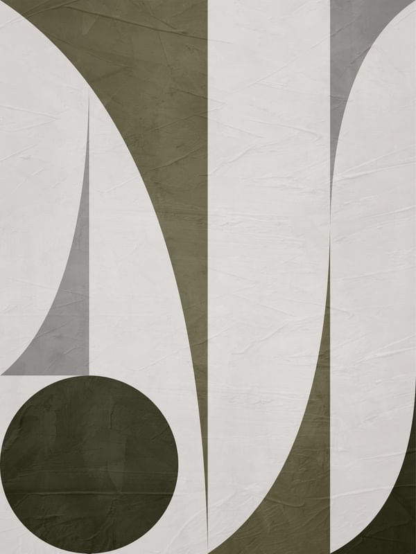 ARTE CONTEMPORANEA COLORIDA BEGE CINZA VERDE - ABSTRATO GEOMETRICO - 654A