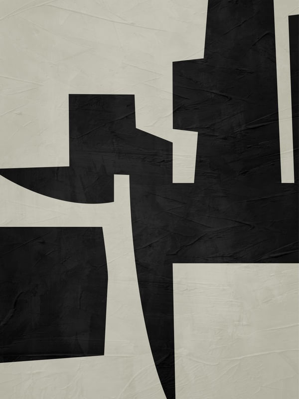 ARTE CONTEMPORANEA COLORIDA BEGE PRETO - ABSTRATO GEOMETRICO - 674A