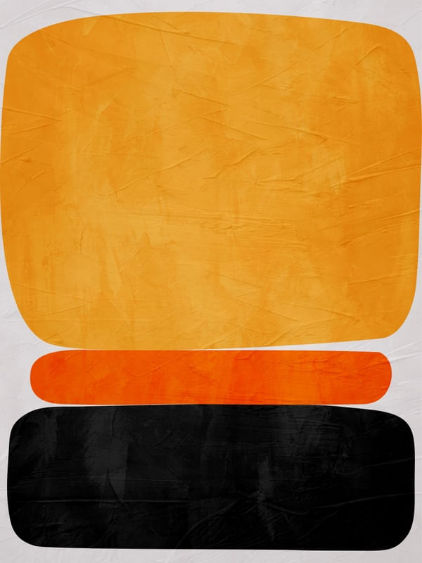 ARTE CONTEMPORANEA COLORIDA AMARELO PRETO - ABSTRATO GEOMETRICO - 706A