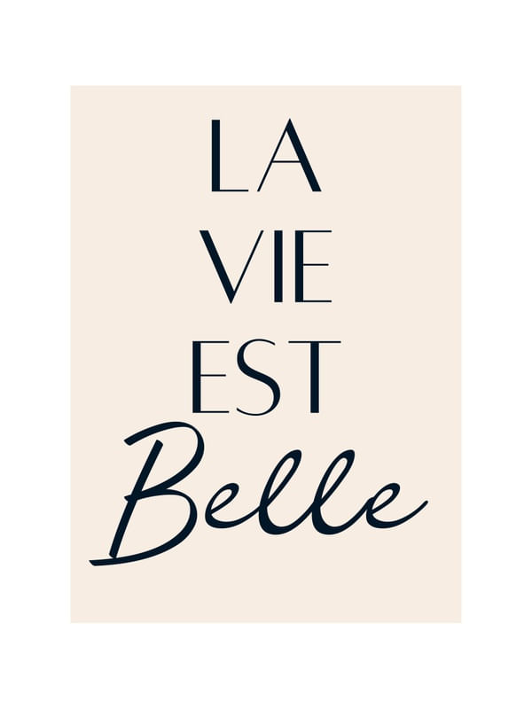 LA VIE EST BELLE FRANCE PARIS