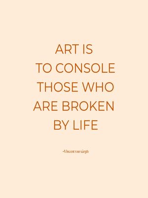 ART QUOTE BY VINCENT- ORANGE