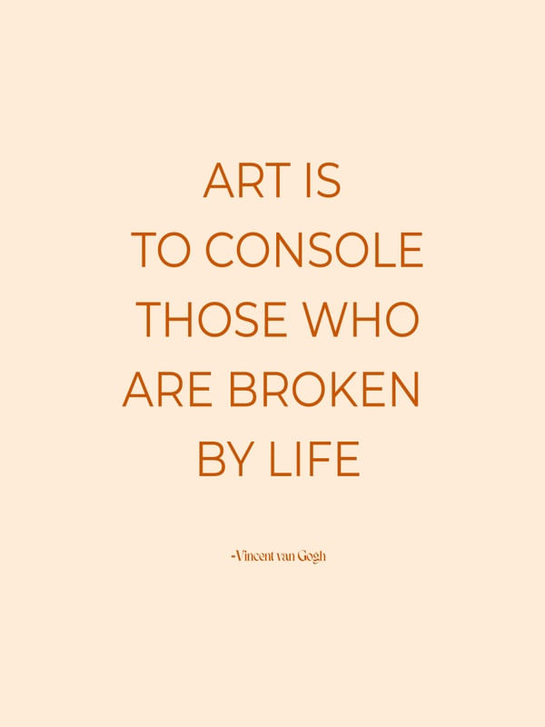 ART QUOTE BY VINCENT- ORANGE