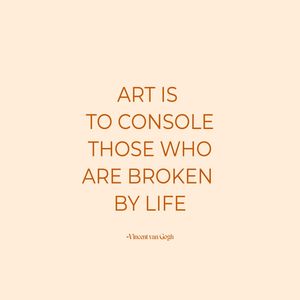 ART QUOTE BY VINCENT -ORANGE 01