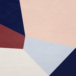 ARTE CONTEMPORANEA COLORIDA QUADRADO VERMELHO AZUL ROSA - ABSTRATO GEOMETRICO - 640B - Q