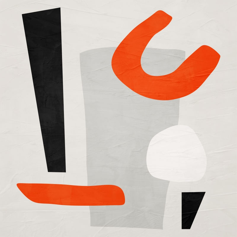 ARTE CONTEMPORANEA COLORIDA QUADRADO LARANJA PRETO CINZA- ABSTRATO GEOMETRICO - 705A - Q