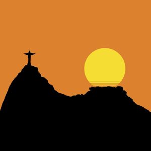 RIO DE JANEIRO SUMMER SUNSET CHRIST
