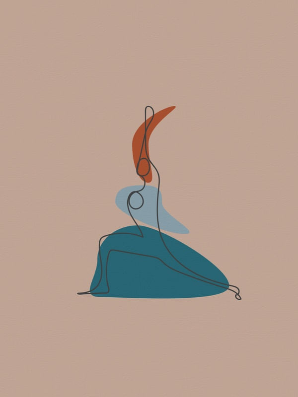 YOGA LINE ART I