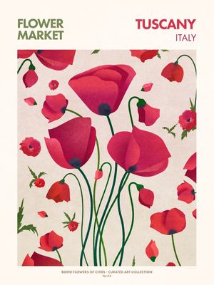 EMEL TUNABOYLU - FLOWER MARKET TUSCANY