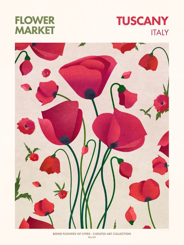 EMEL TUNABOYLU - FLOWER MARKET TUSCANY