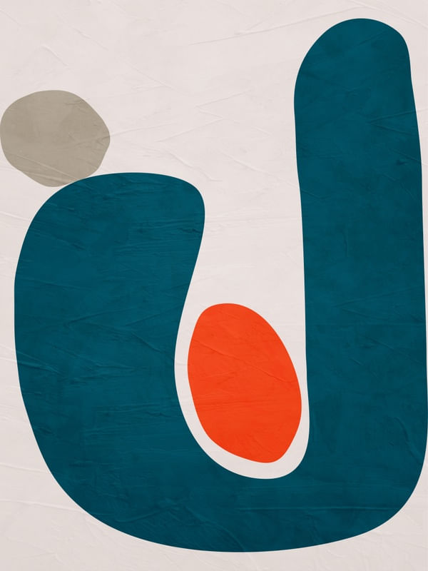 ARTE CONTEMPORANEA COLORIDA VERDE LARANJA - ABSTRATO ORGÂNICO - 330A