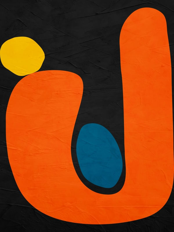 ARTE CONTEMPORANEA COLORIDA PRETO LARANJA - ABSTRATO ORGÂNICO - 330A2