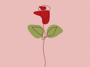 ROSE LINE ART 1