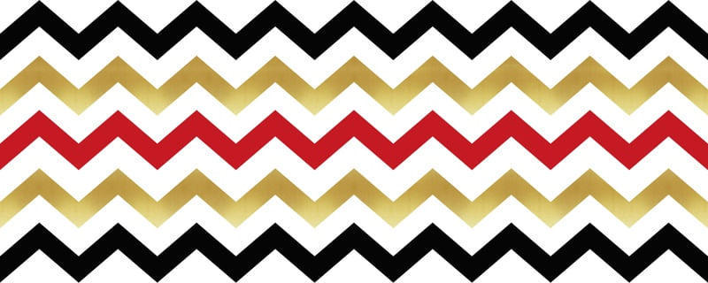 CHEVRON VERMELHO E DOURADO I