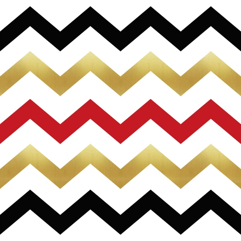 CHEVRON VERMELHO E DOURADO II