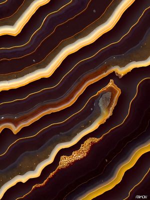 ARTES ABSTRATAS - AGATA MARROM E BRANCA