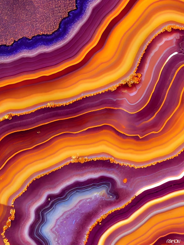 ARTES ABSTRATAS - AGATA RAINBOW