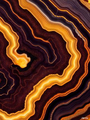 ARTES ABSTRATAS - AGATA DOURADA COM MARROM