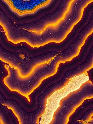 ARTES ABSTRATAS - AGATA ROXA E AMARELA